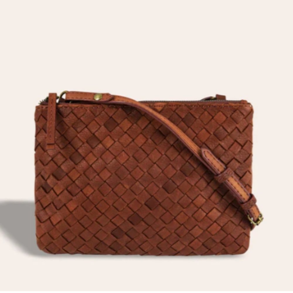 Liberty Woven Crossbody Brown Brandy